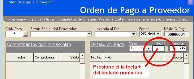 gestionpro cheques a terceros
